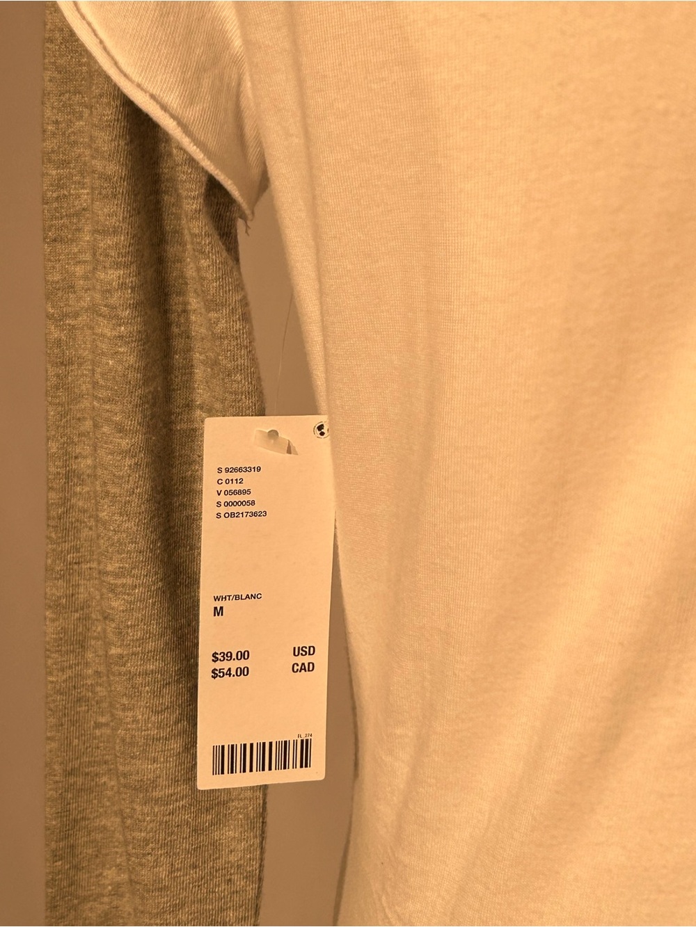 NWT Urban Outfitters White Tee with Gray Attached Long Sleeves 90s Grunge Y2K - Picture 4 of 8